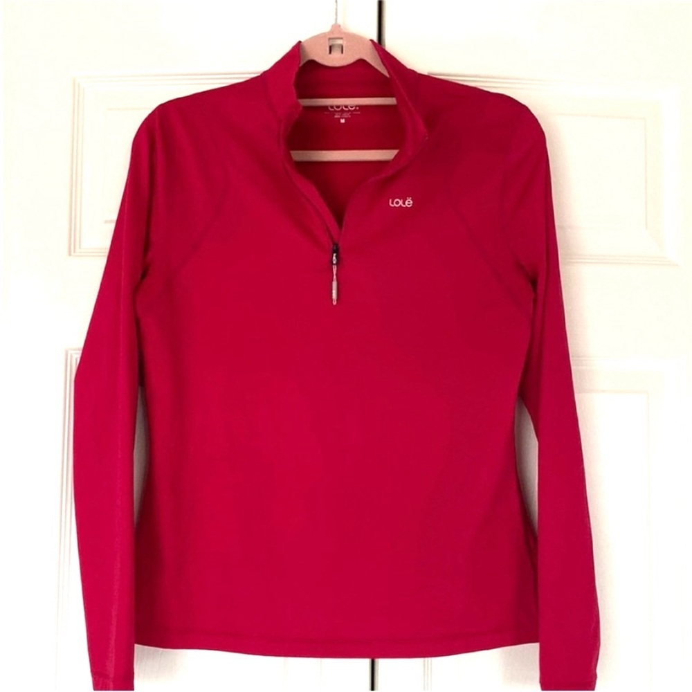 Lole women’s long sleeve top half zipp pullover fleece size Medium